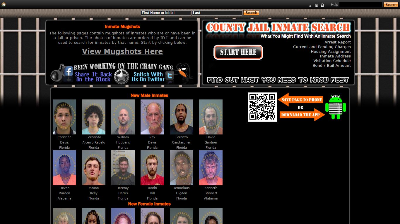 Recent Arrest Mugshots And Inmate Search - County Jail Inmate Search