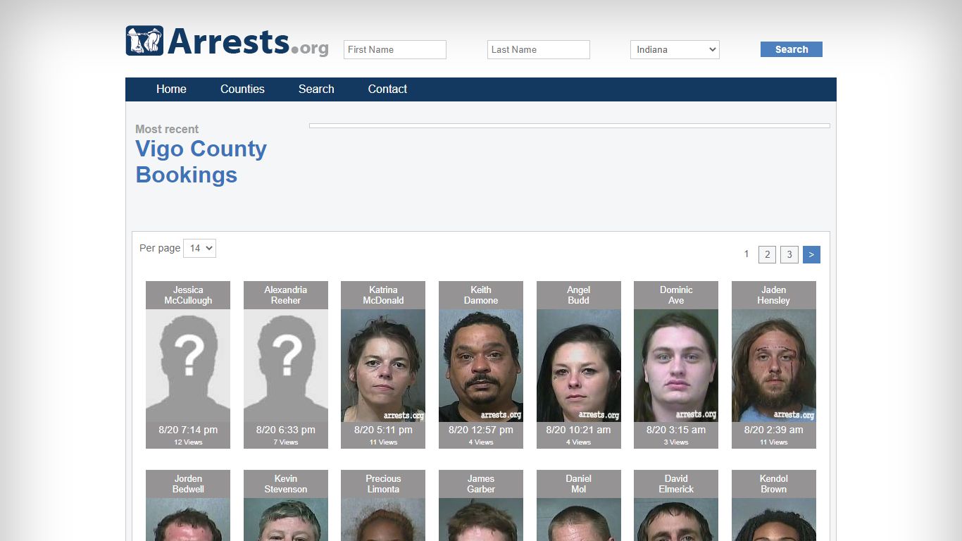 Vigo County Arrests and Inmate Search