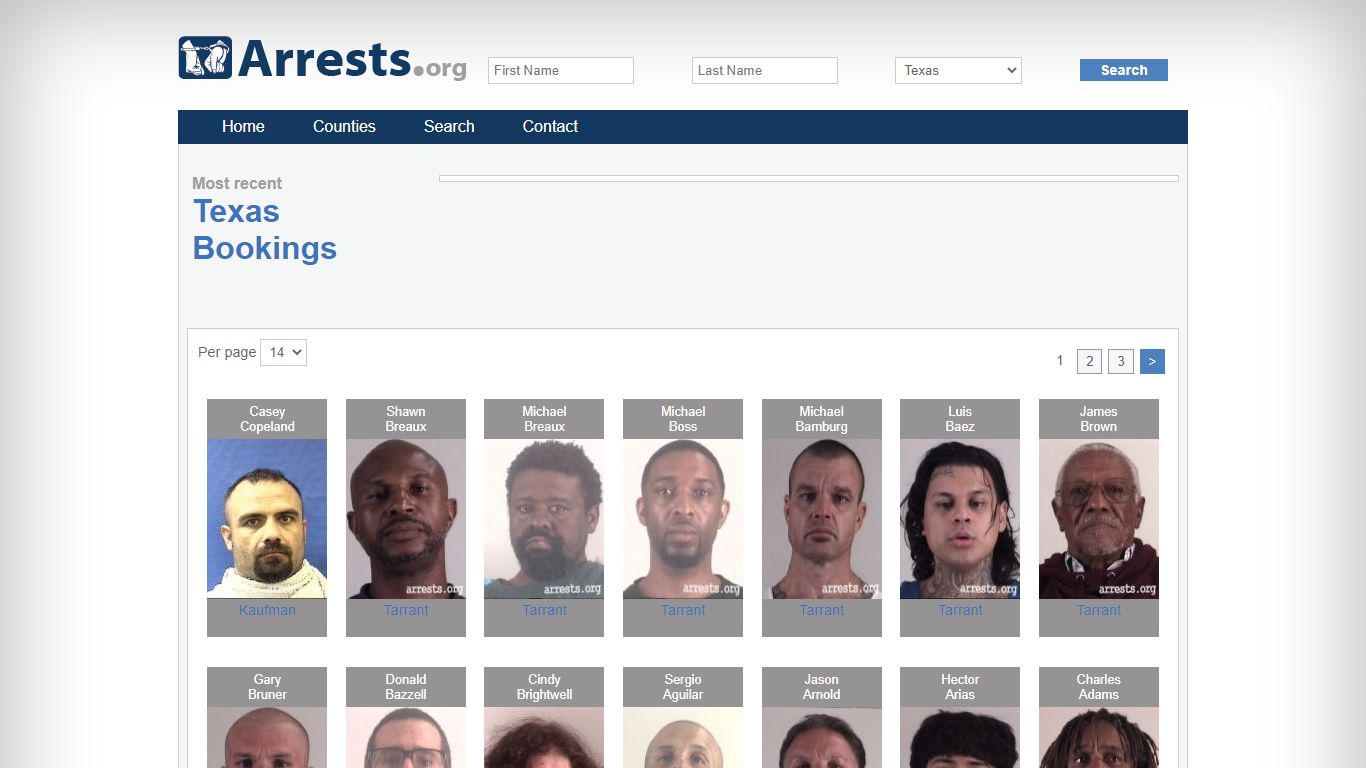 Texas Arrests and Inmate Search